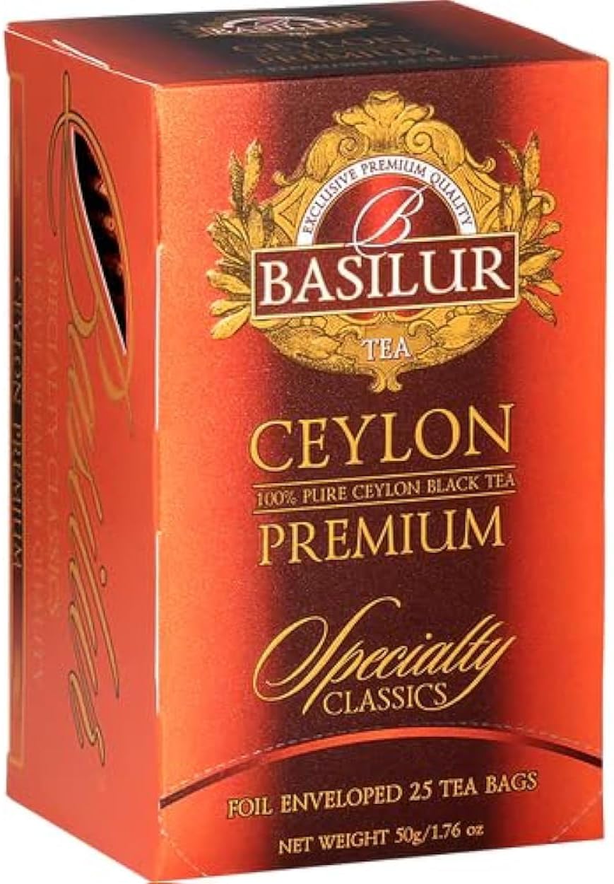 Basilur Specialty Classics | Ceylon Premium Black Tea - Foil Enveloped 25 Tea Bags