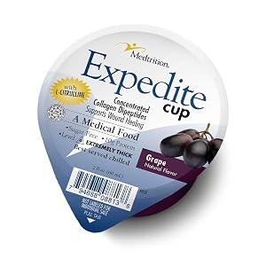 Medtrition Expedite Gelatein Cup Fast Track Wound Healing 30X More Collagen Dipeptides Than Powder Supports Foot Ulcers Cosmetic