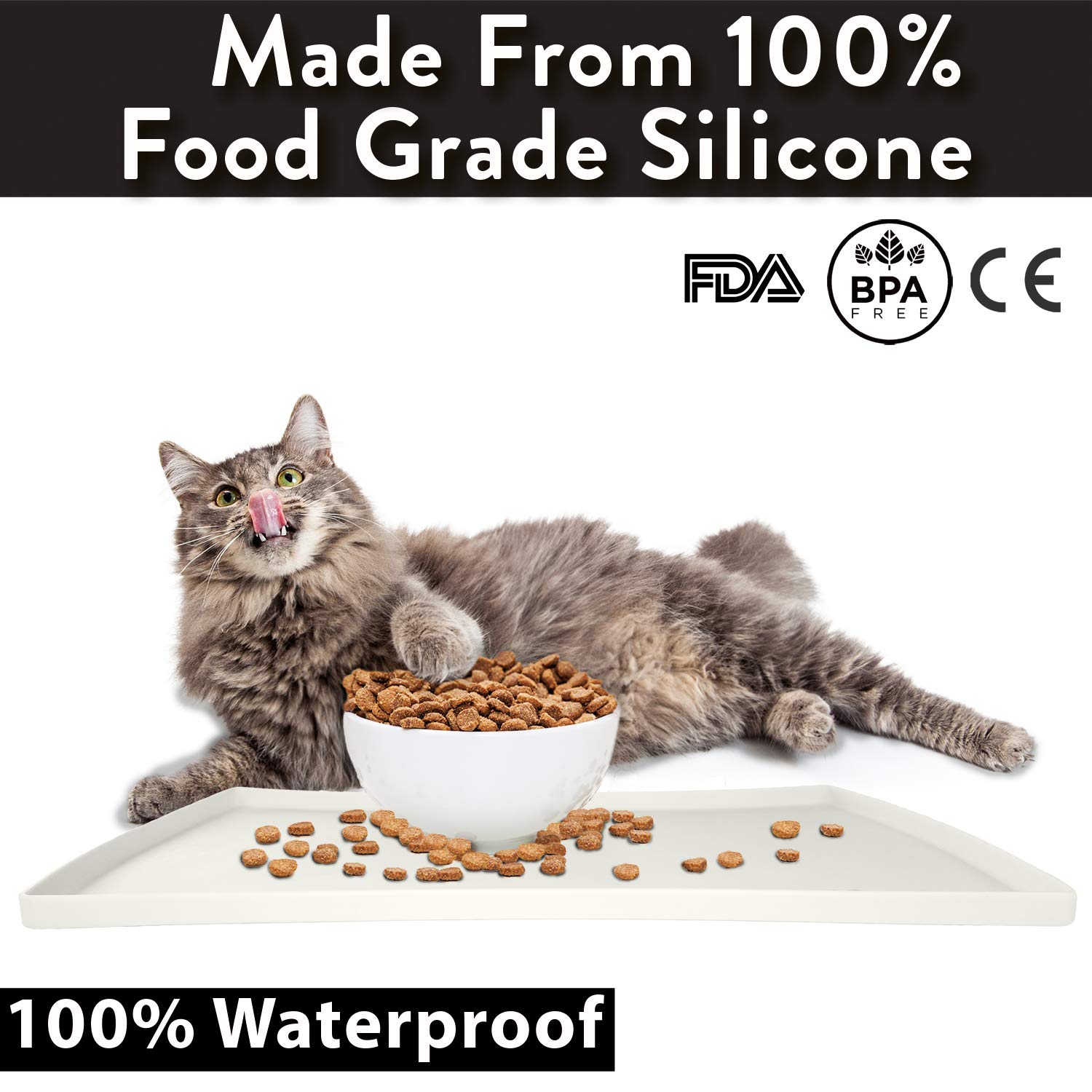 Grey cat food mat Clearance