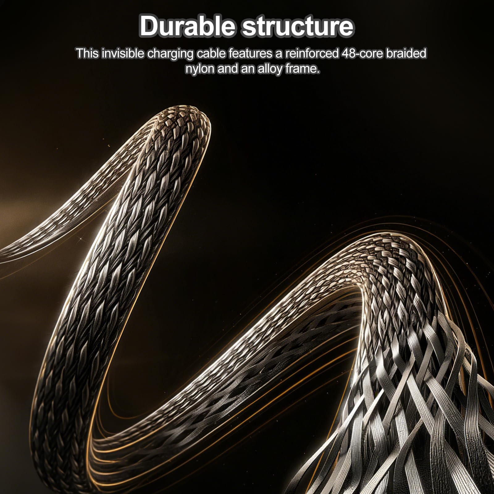 Noaya 2-in-1 Invisible Stand Charging Cable - 240W Fast Charging Cable, 4.9FT Multi Charger Cord with Type C, T-Shaped Foldable Stand for Smartphones,Tablets,Laptops(1PCS) Office Product 2512-02 - 5