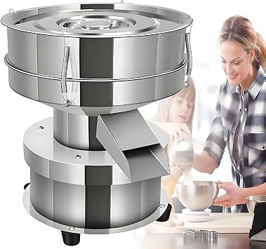 Automatic Sieve Shaker Vibrating Machine,Powder Screening Machine,Electric Sieve Shaker Machine,with 40-200 Mesh Sieve Screen,Flour Sifter,10cm-80mesh