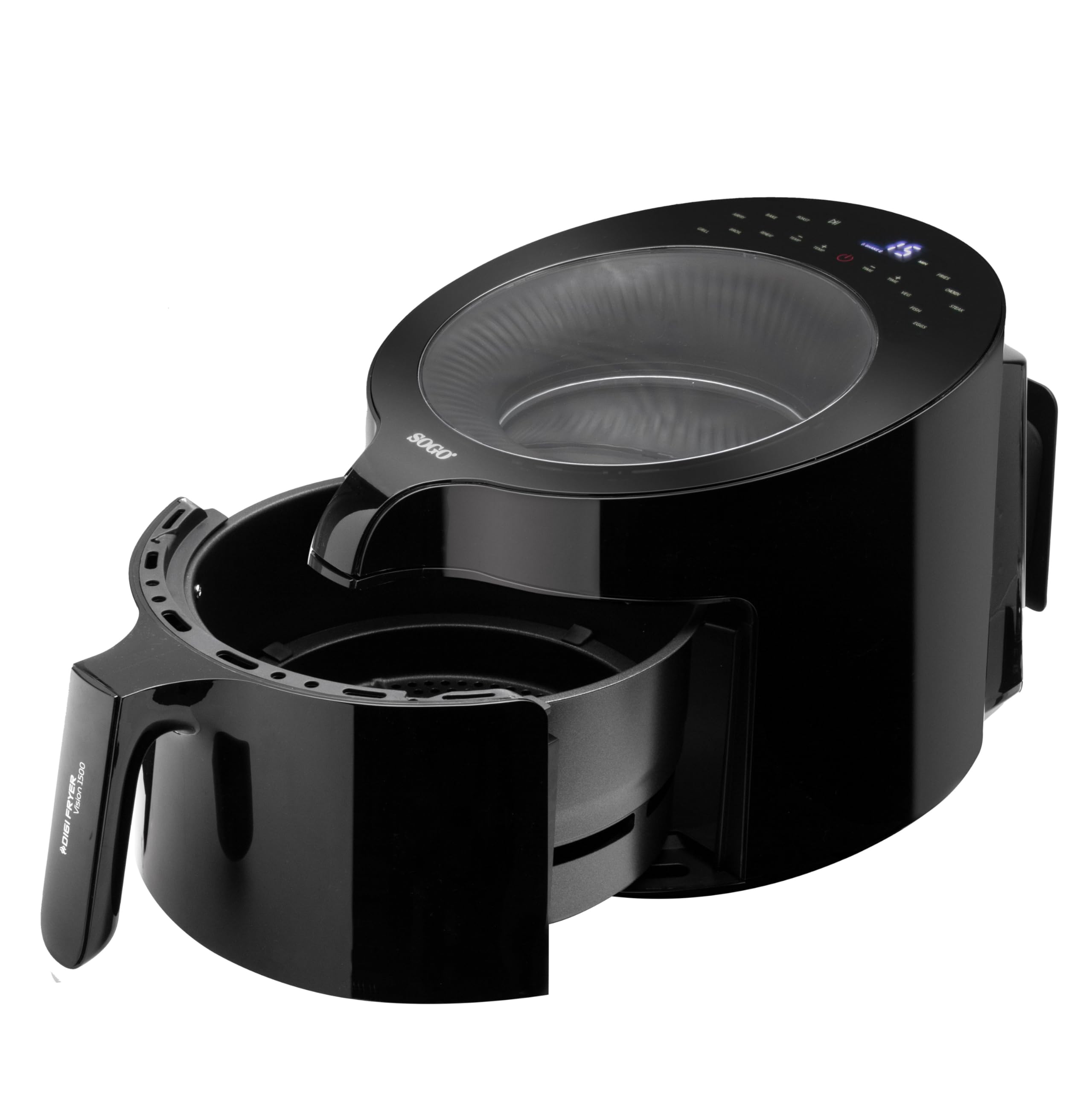 SOGO Freidora de Aire 5L sin Aceite - Cocina Saludable con 80% Menos Grasa - 12 Modos de Cocción para Recetas Versátiles - Air Fryer con Pantalla Táctil LED y Accesorios Aptos para Lavavajillas
