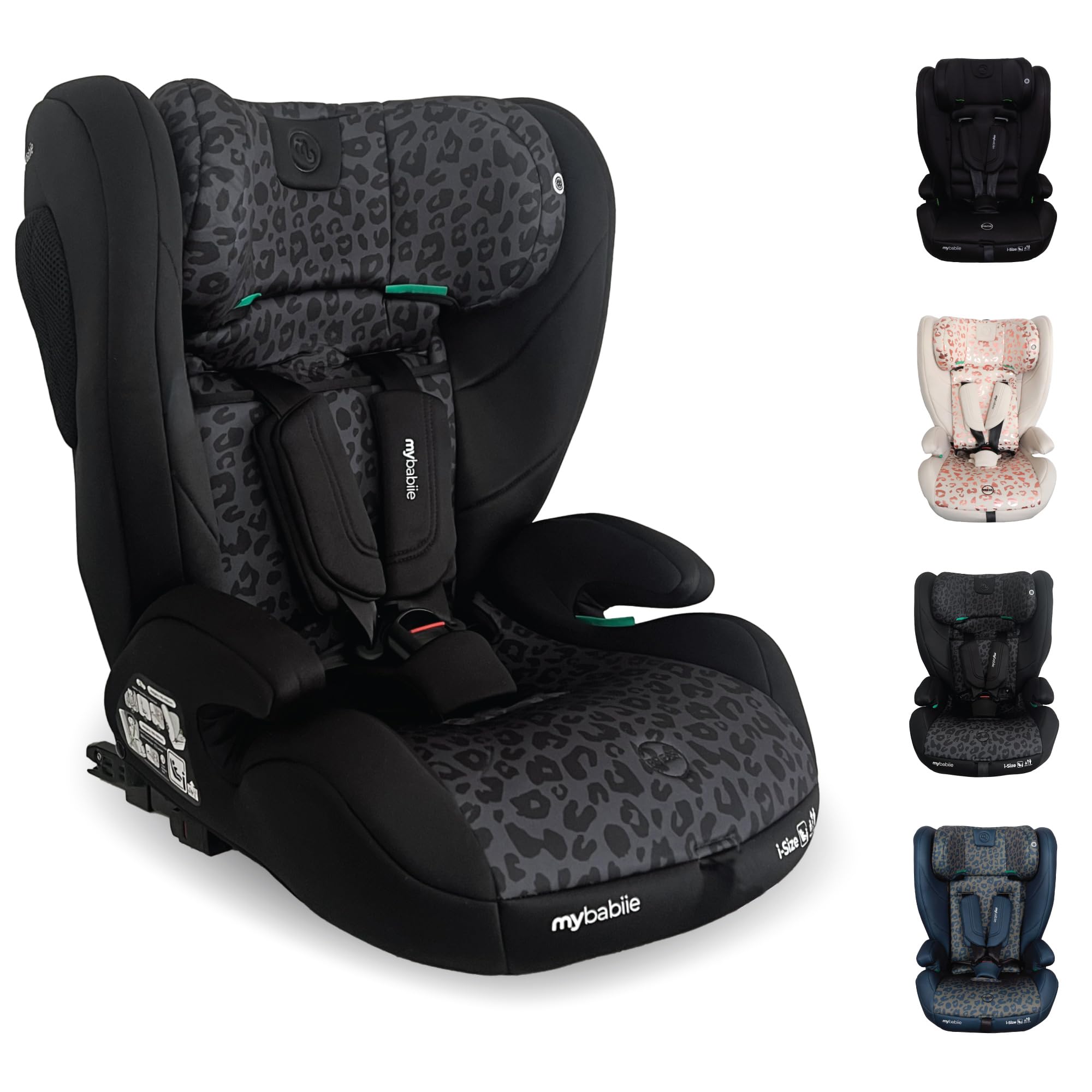 My Babiie MBCS75 Toddler to Booster R129 Child Car Seat - ISOFIX with Top Tether, Harness, 76-150cm (Approx. 9-36kg, 15 Months - 12 Years), i-Size, Group 1/2/3, Adjustable, Forward Facing - Black — view 9