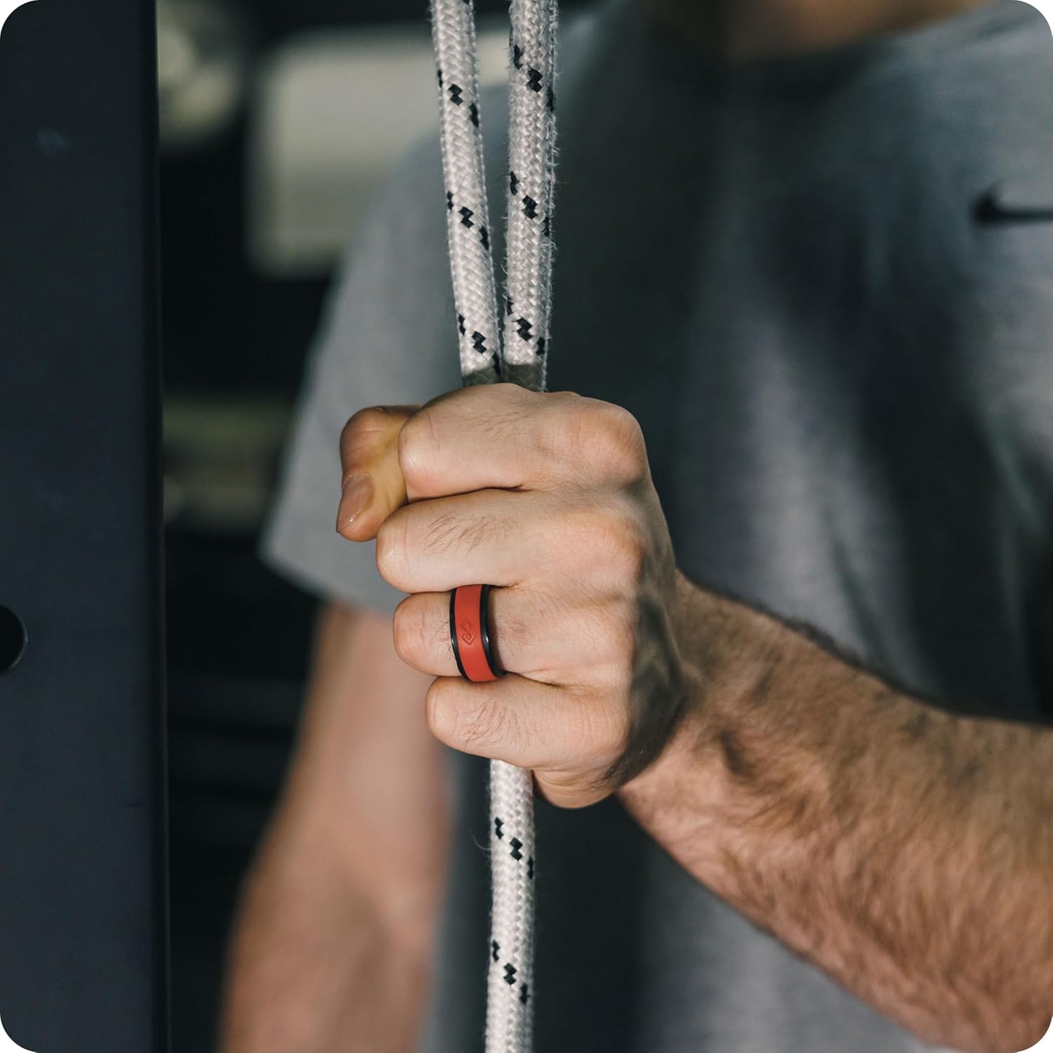 Rinfit Silicone Rings for Men 9mm Wide, 2mm Thick - Mens Rubber Wedding Bands - Infinity Ring with 2 Layers - Patented Design - Image 9