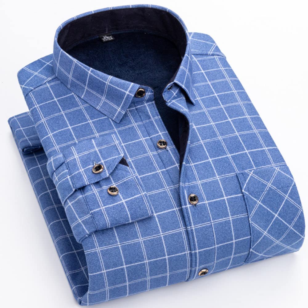 Camicia Calda da Uomo,Camicia da Uomo A Maniche Lunghe Casual Calda Camicia Casual da Lavoro Calda Camicia Casual da Sport all'Aria Aperta vestibilità Regolare Adatto per Primavera, Autunno E Inver