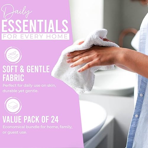 Miniatura 35 de DAN RIVER Juego de 4 toallas de baño, 27 x 54 pulgadas, 100% algodón, más grandes y ligeras, de secado rápido, súper suaves y absorbentes, toallas