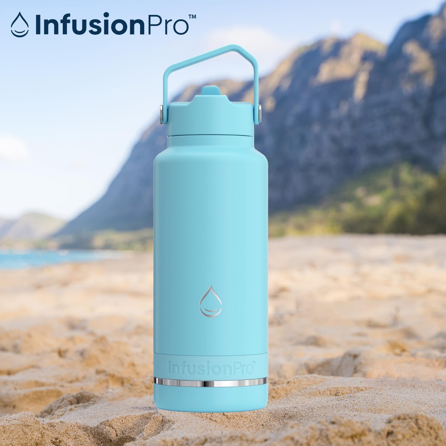 Infusion Pro Fruit Infuser Water Bottle with Straw Lid (32 oz) Stainless Steel Vacuum Insulated : 50 Recipe Fruit Infusion eBook : More Flavor : Easy Cleaning : Great Gift - Image 7