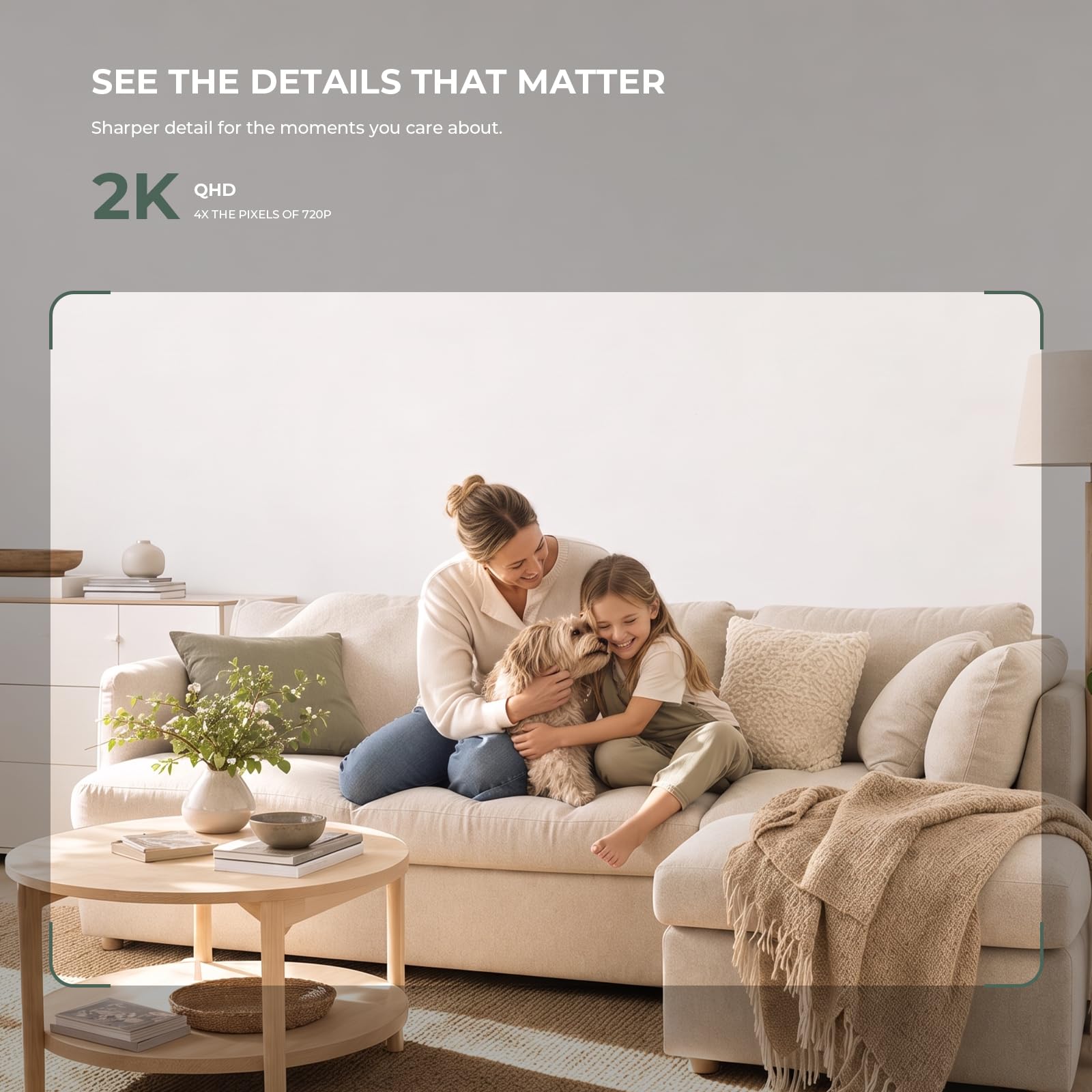 MUBVIEW Indoor Camera 2K,Pan Tilt 2.4/5 GHz Pet Camera with Phone App — Amazon image 2
