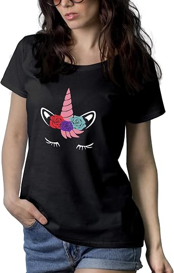 Decrum Womens Graphic Short Sleeve Round Neck T Shirts