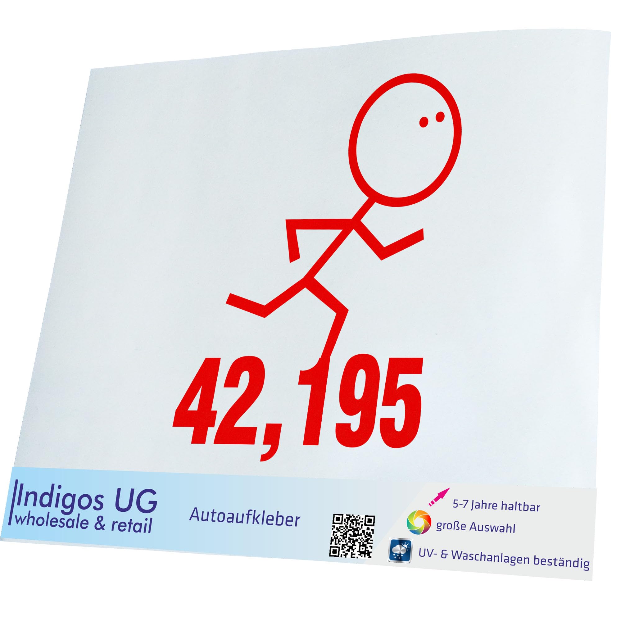 INDIGOS UG Adesivo per auto – JDM – Die Cut – Boost Inside Auto – 200 x 181 mm rosso – lunotto posteriore – Adesivo per lunotto posteriore – Adesivo