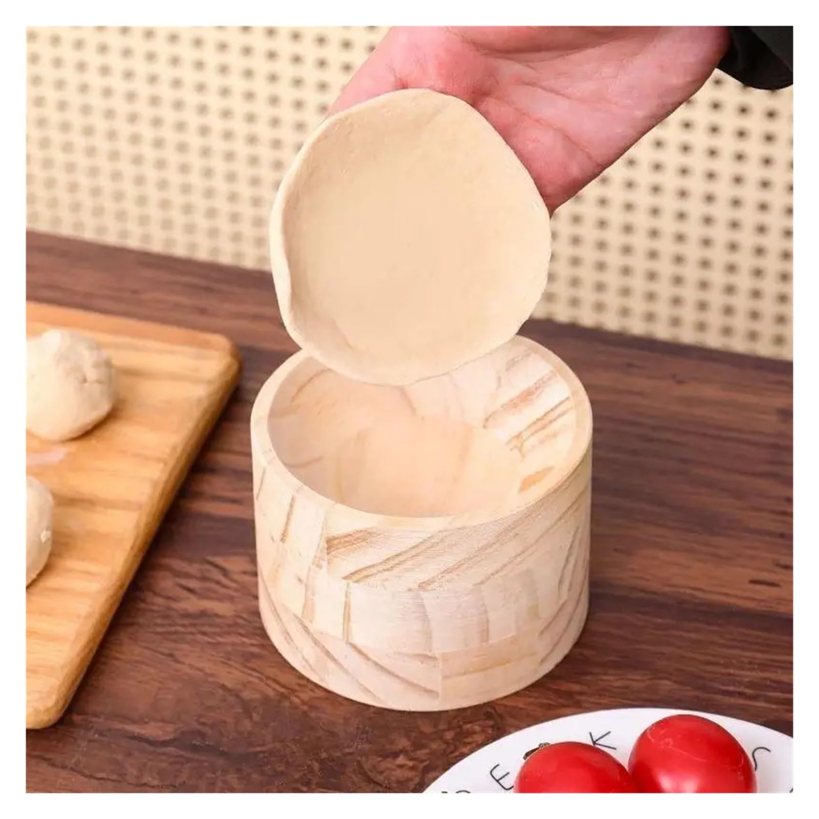 Strumento for pressare gnocchi di legno Strumento for pressare gnocchi di legno Stampo e sfera Pressa manuale for pasta for pelle Arrotolare a mano Avvolgitore rapido