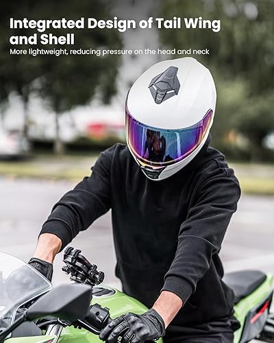 Miniatura 5 de Cascos de motocicleta de cara completa para adultos, hombres y mujeres, ligeros, casco de moto de calle, motociclismo, casco de moto con visera
