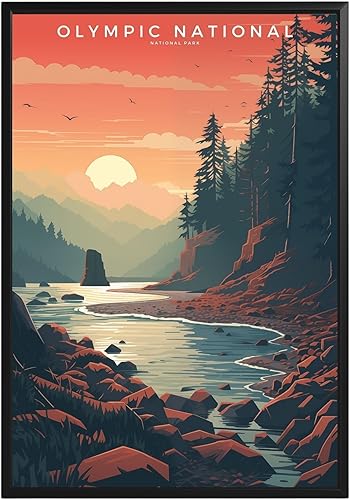 Miniatura 42 de Póster del parque nacional Haleakala, arte abstracto de la pared, arte de pared de paisaje natural retro, impresiones artísticas de pared para