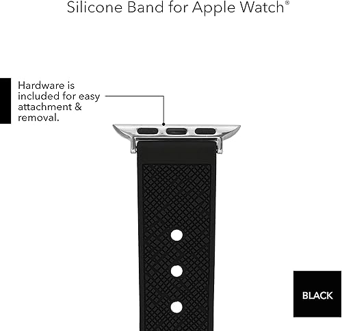 Miniatura 6 de Anne Klein Correa de silicona a la moda para Apple Watch, segura, ajustable, repuesto de correa de Apple Watch, se adapta a la mayoría de las muñecas