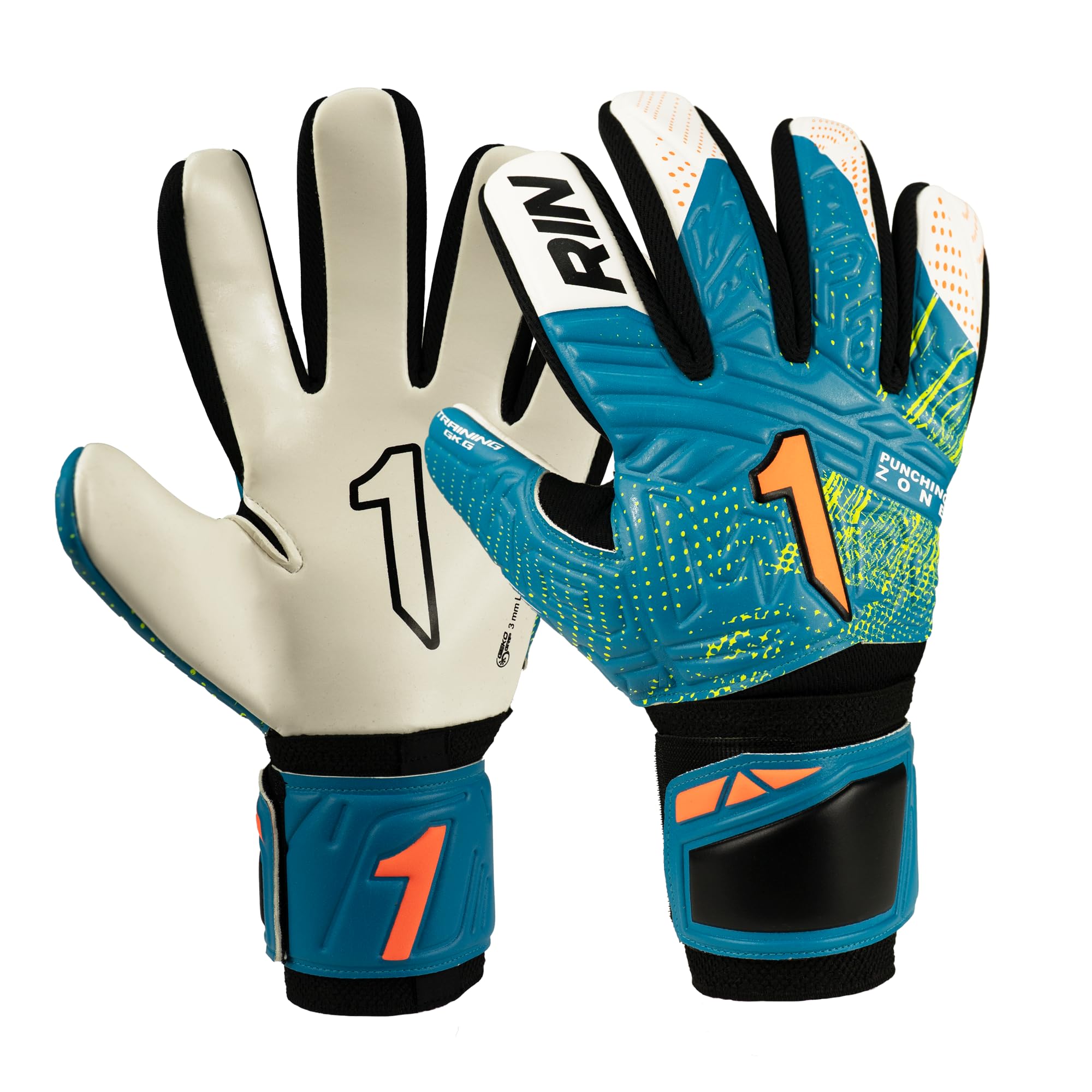Rinat Fiera Training Adult Goalkeeper Gloves, Green, Size 10