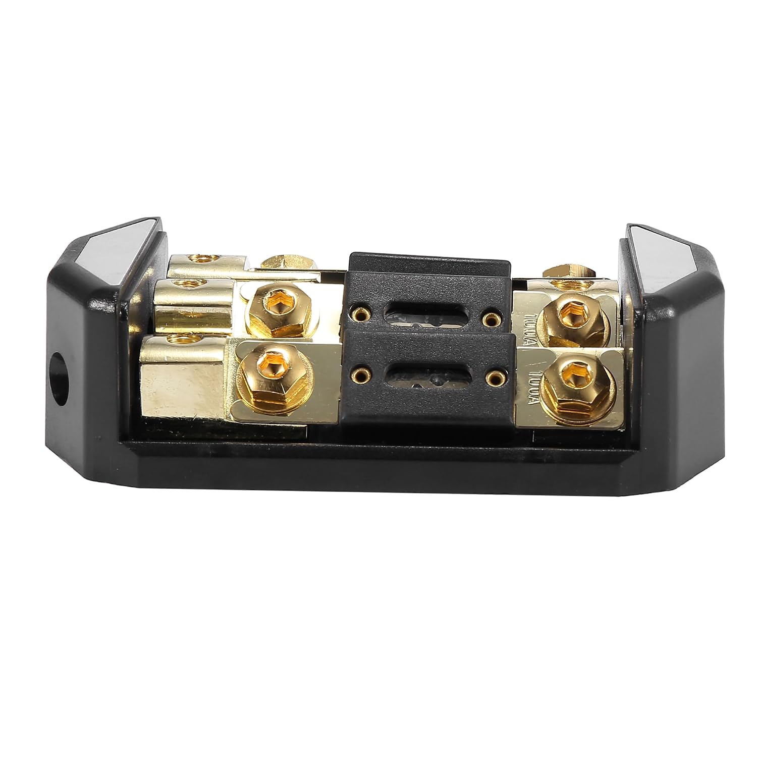 X AUTOHAUX Car Stereo Audio Inline ANL Fuse Holder 3 Way with Fuse 1 x 0GA 3 x 4GA Distribution Block