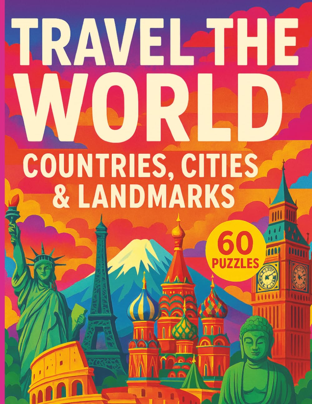 Countries, Cities and landmarks Crossword Puzzles: 60 puzzles all over the world.