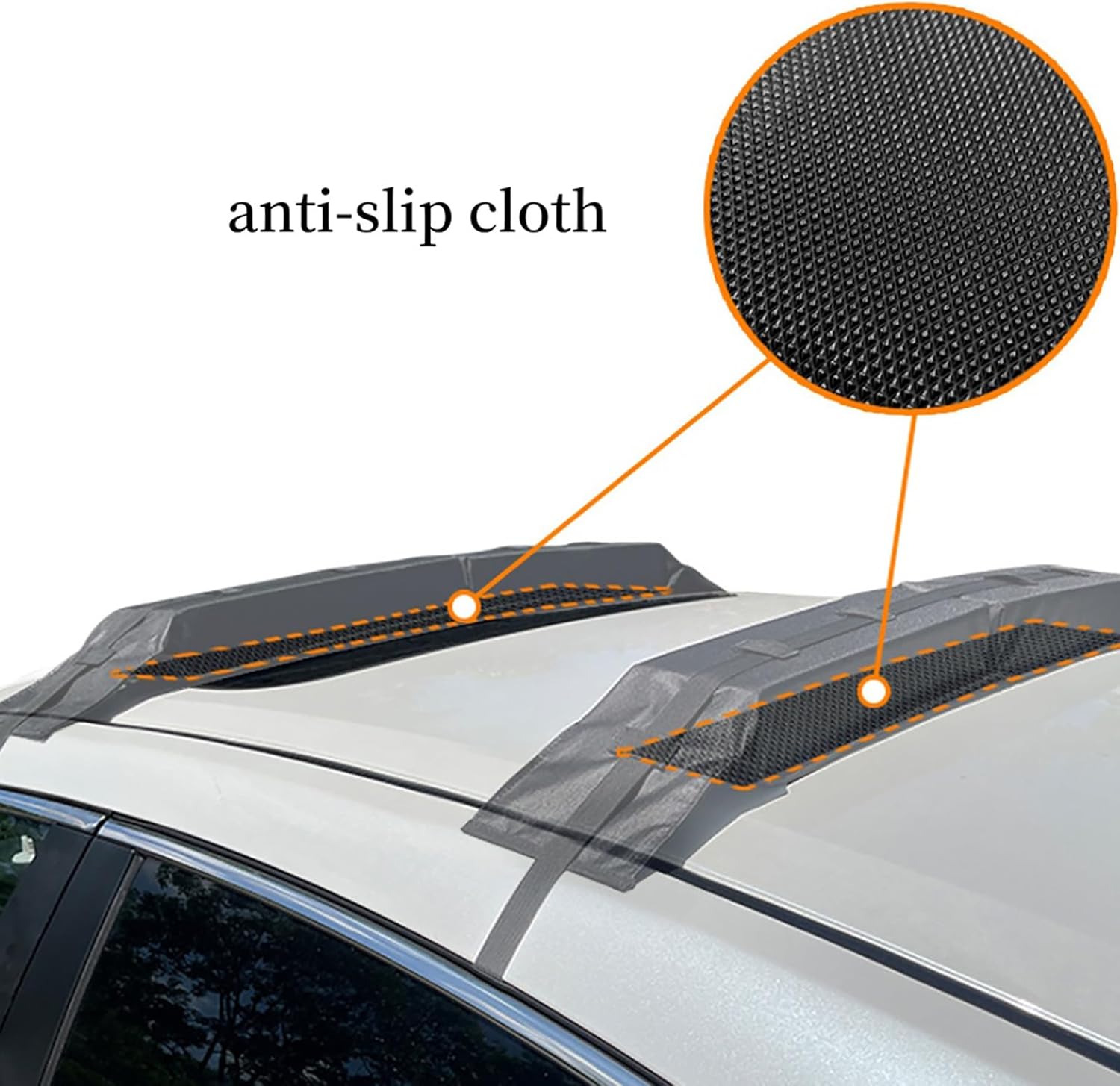 Soft Roof Rack for Car, Universal Roof Rack with Tie Down Straps Tie Down Ropes and Quick Loop Straps, Heavy Duty Kayak Car Rack Pads for Canoe Snowboard Surfboard SUP