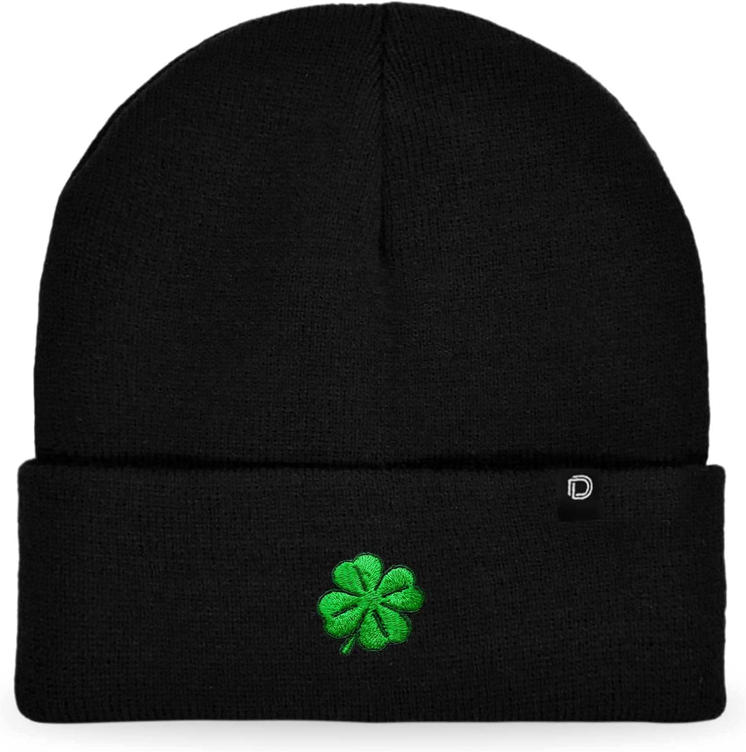 DALIX Embroidered Clover Beanie Cap Cuffed Knit Hat Men Women