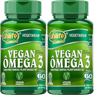 Ômega 3 Vegano - 2 unidades de 60 Cápsulas - Unilife