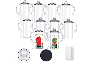 10 Pack 12oz Sublimation Sippy Cup Sublimation Tumbler, Kids Sublimation Sippy Tumblers,...