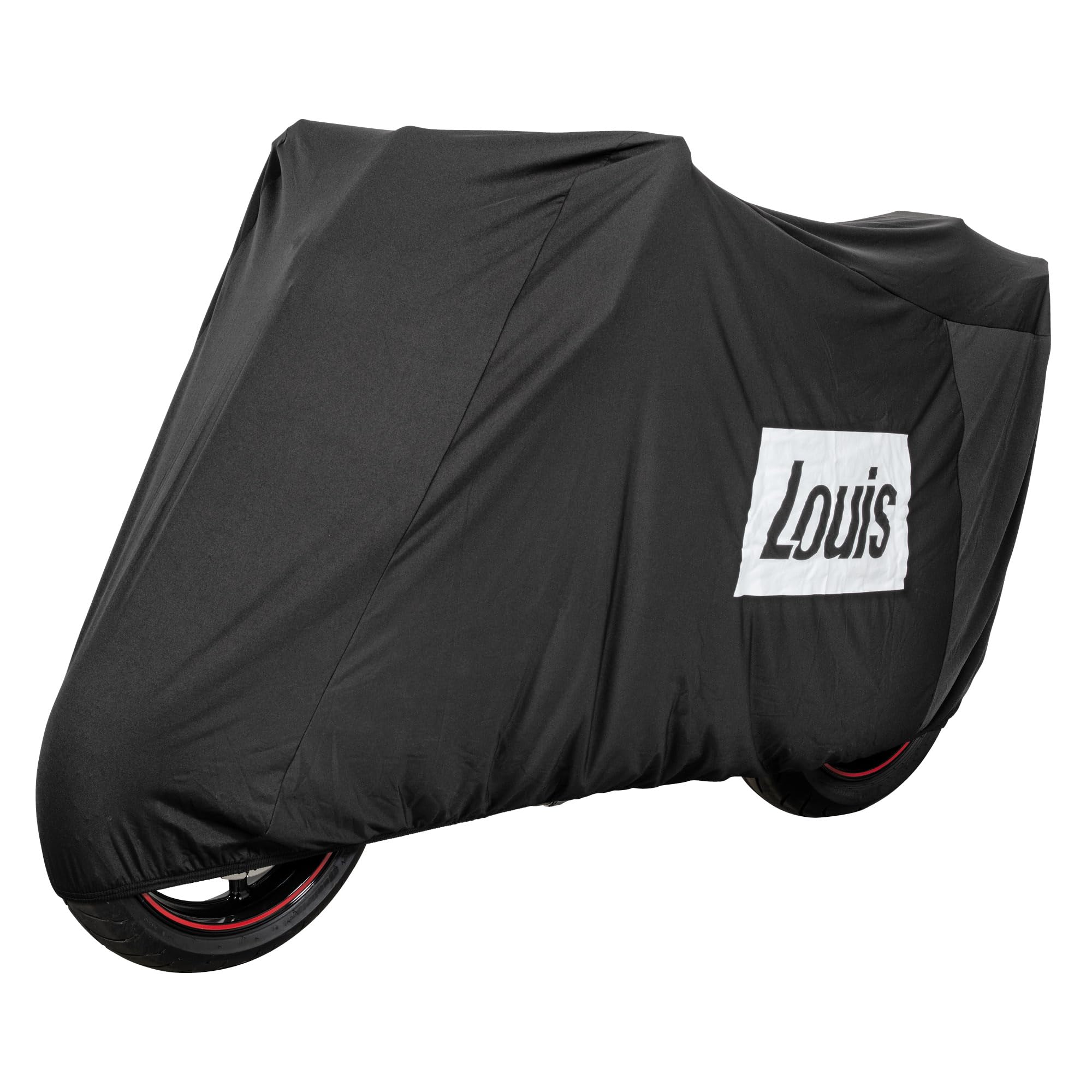 Louis Indoor Motorrad Abdeckplane Stretch, Atmungsaktiv, Reißfest, Frostbeständig, Lackschonend, Schutz vor Staub & Schmutz, Elastisch & Anpassungsfähig, Rundum Gummizug, XL-XXL