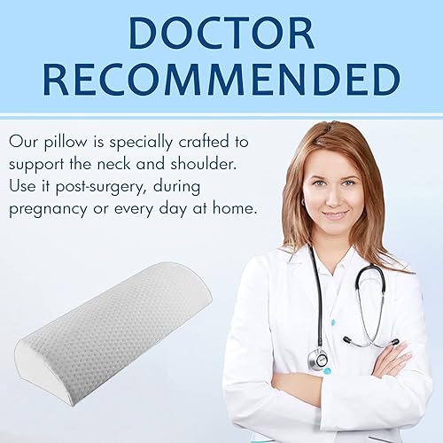 Vista 4 de Almohada de refuerzo, almohada larga de rodilla, almohadas de piernas para dormir, almohada 100% de espuma viscoelástica para media luna, utilizada