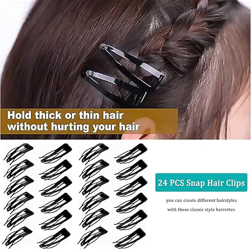 Miniatura 2 de 24 pinzas para el cabello de doble agarre, pinzas de metal para el cabello para mujeres, pasadores perfectos para cabello pequeño y grueso, peluca