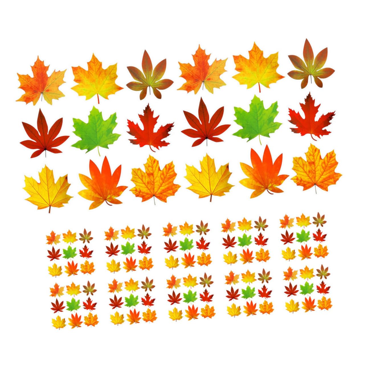 Décorations automnales découpées papier 270 pièces avec colle