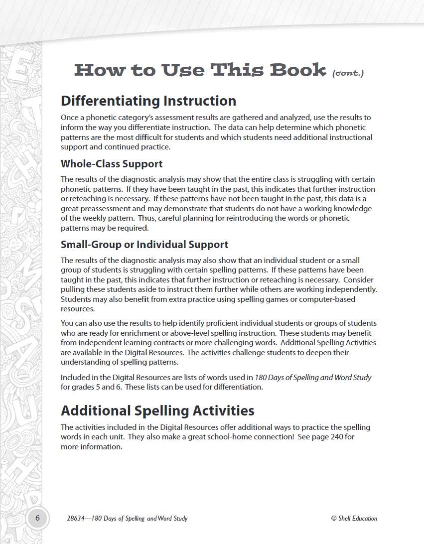 180 Days™: Reading, Vocabulary/Language for 6th Grade Practice Workbook for Classroom and Home, Cool and Fun Practice Created by Teachers (180 Days of Practice) image 4 of 6 1425833144