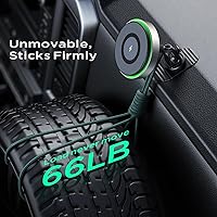 Vista 8 de Cargador de coche MagSafe, cargador inalámbrico magnético de 15 W, soporte de teléfono para salpicadero de ventilación de aire, soporte universal