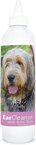 Healthy Breeds - Limpiador de oídos con aloe vera - Formulado por veterinarios para desodorizar, limpiar, secar y acidificar el canal auditivo -