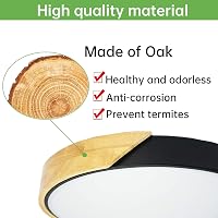 NICEME LED Mennyezeti Lámpa Fa 24W Hideg Fehér 30cm Nappali Hálószoba Fürdőszoba 5