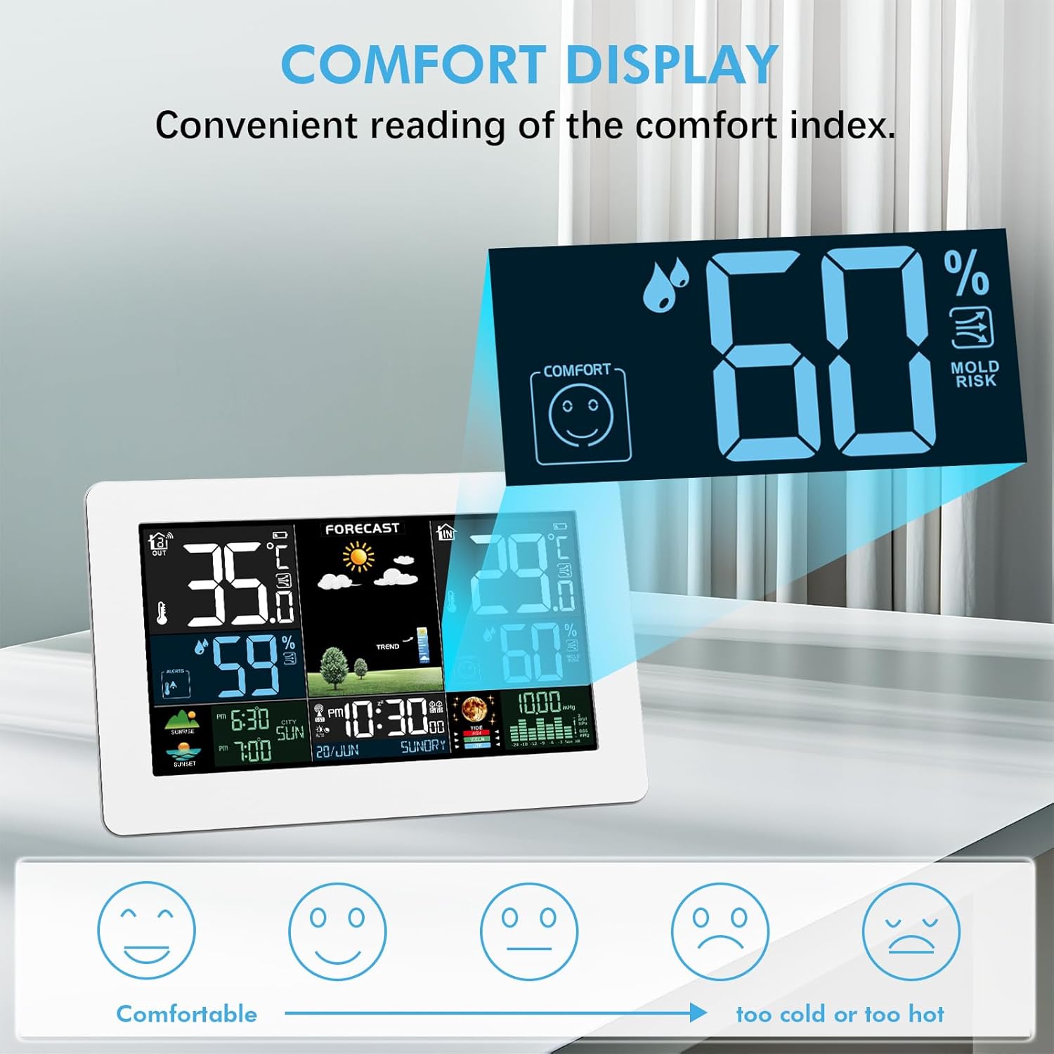 Weather Station 7.5 inch HD LCD Screen