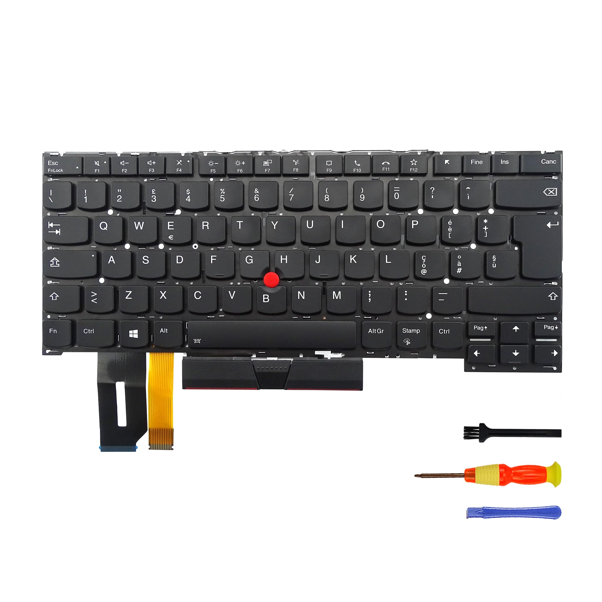 Tastiera di ricambio per Lenovo Thinkpad T14s Gen1 (italiano/italiano, retroilluminato)
