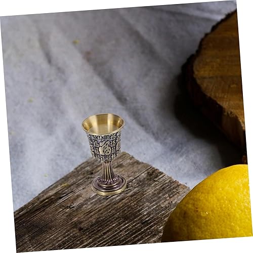 Miniatura 5 de Cáliz de bronce de cáliz de cáliz de altar de diseño vintage Copa de vino para ceremonia Taza de latón hecha a mano para regalo de boda