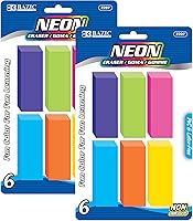 Vista 8 de BAZIC Borrador de bisel de neón (paquete de 6)
