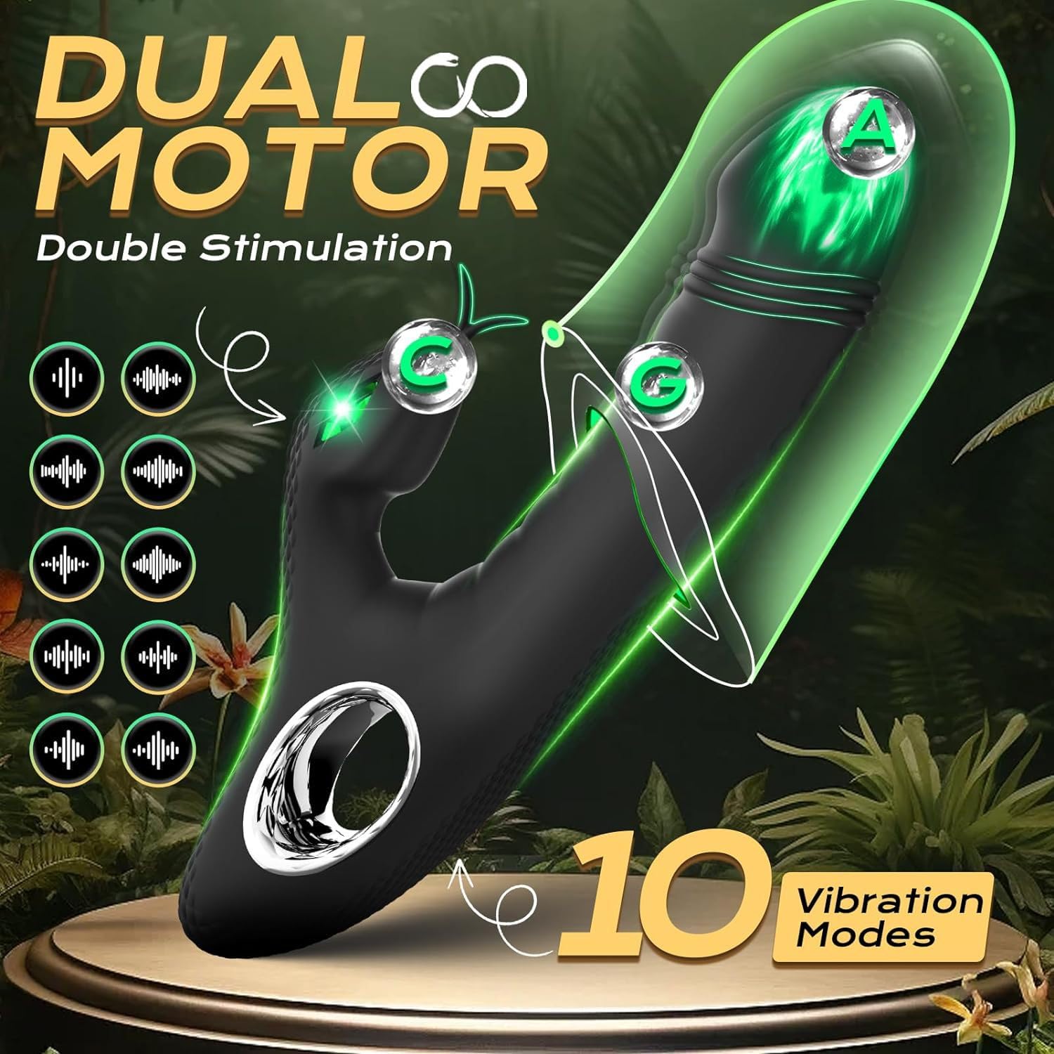 Generico Vibratore Del Punto G 4 in 1 Dildo Realistico Giocattoli Del Sesso Per Adulti 2 Motori 10 Vibrazioni Vibratori Femminili, Giocattoli Per Adulti Per Le Donne Giocattoli Del Sesso