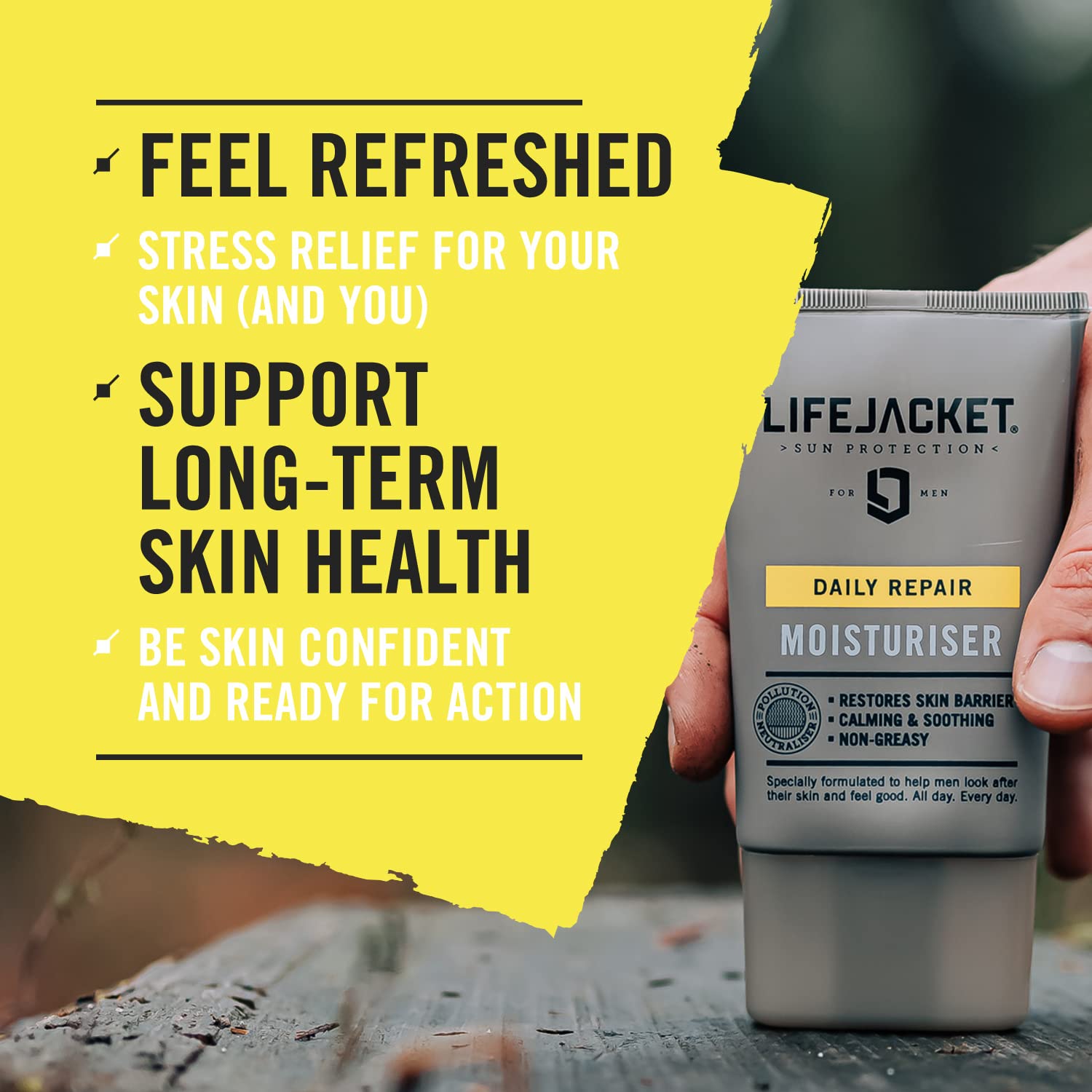 LifeJacket Daily Protection Set, SPF30 Moisturiser, Repair Hydration Face Cream - Image 3