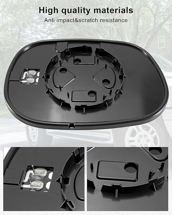 Left Side Mirror Glass Fit for Dodge Ram 1500 2500 3500 1998-2003, Compatible with Durango 1998-2004, Replace 5019893AA CH1324111, Rear View Mirrors Glass with Power Heated, Driver Side Mirror by MCLXYK - Used condition - Image 3