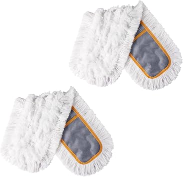 CLEANHOME Commercial 24" Dust Mop Pads, Grey, 2 Pieces