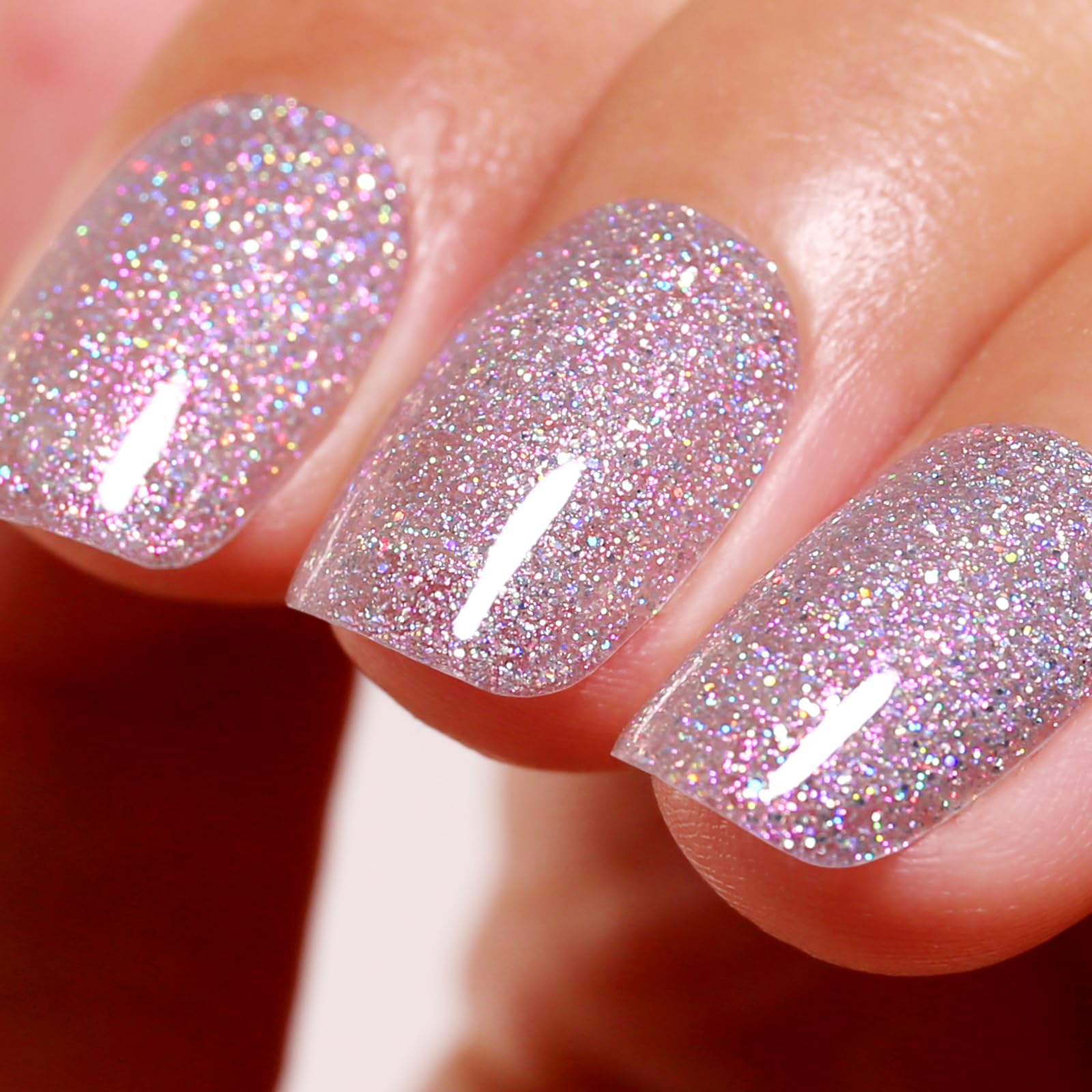 Ozzeal Iridescent Nude Mauve Pink Gel Nail Polish, 15ML Sparkle Shimmer Glitter, Soak Off LED UV Gel Nail Polish for Art DIY Manicure — view 8