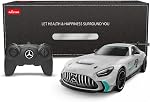 RASTAR 1/24 RC Voiture Mercedes AMG GT2 Voiture de télécommande, Mercedes AMG Voiture de jouets pour enfants Garçons, Argent RC Voiture de sport