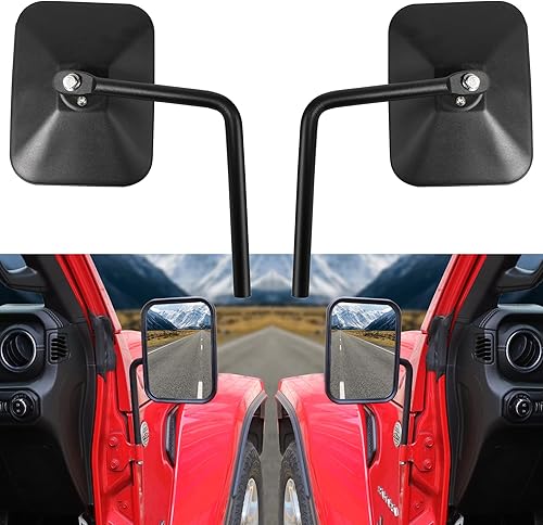 Miniatura 1 de Doors Off - Espejos retrovisores para Jeep Wrangler JK JL 4XE Gladiator JT 2007-2025 Accesorios de montaje en bisagra de puerta, antivibración,