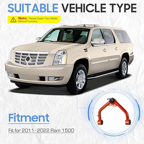 Miniatura 2 de Para vehículos de elevación de 2-4 pulgadas, brazos de control superiores delanteros con rótula compatible con Ram 1500 2WD 4WD 2011-2022, brazos de