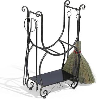 Firewood Storage Organizer Heavy Duty with 4 Tools Set for Patio