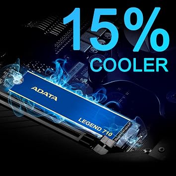 ADATA SSD Legend 710 M.2 1TB PCIe Gen3 x4 M.2 2280 Solid State Drive, Design for Creator Gaming, Read Speed up to 2,400 MB/s, 3D NAND, LDPC, AES 256-bit Encryption
