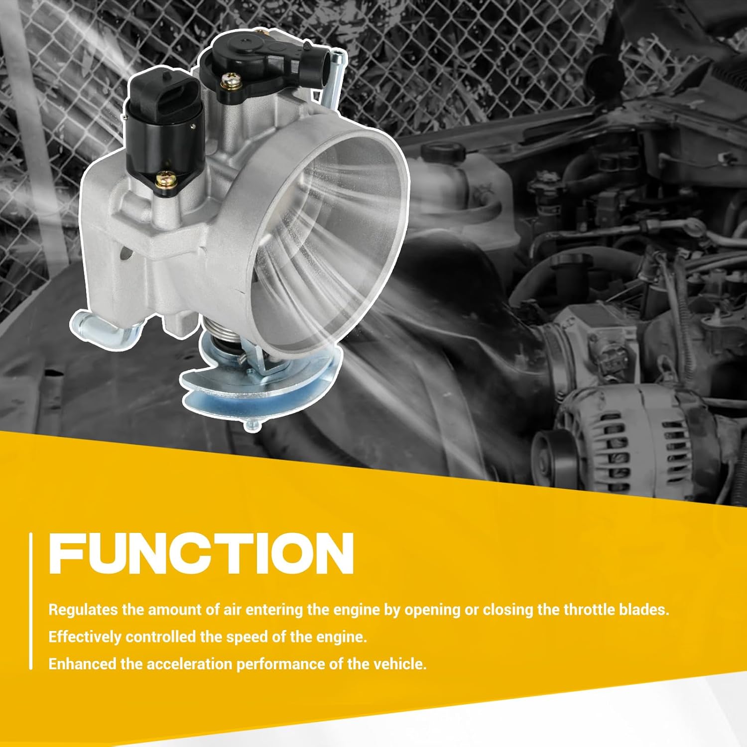 Fuel Injection Electric Throttle Body Assembly Compatible With Cadillac Escalade 02-02 Chevy Avalanche Silverado Suburban Tahoe 00-02 GMC Sierra 1500 Yukon 00-02 88984260 17113665