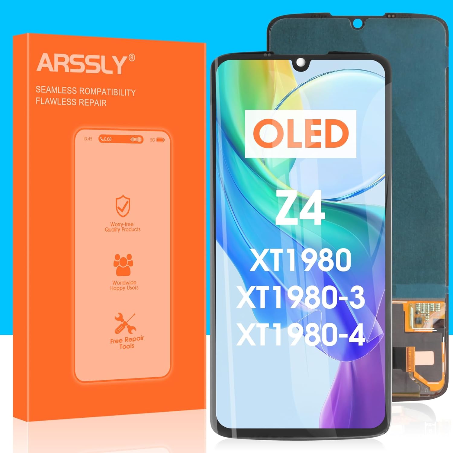 ARSSLY for Motorola Moto Z4 OLED Screen Replacement, LCD
