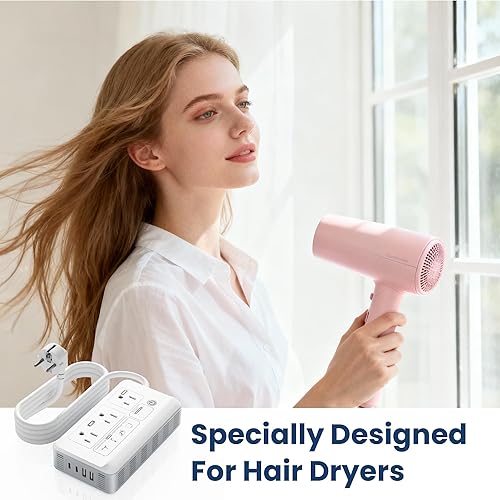 Miniatura 2 de Mapambo Convertidor de voltaje de 330 W 220 V a 110 V de EE. UU. a Europa para alisador de cabello y rizador